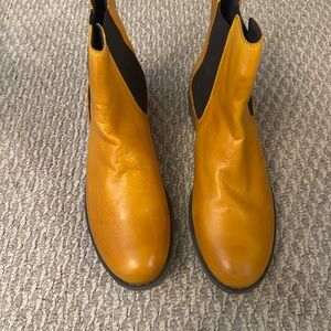 Miz Mooz Mustard Yellow Ankle Boots